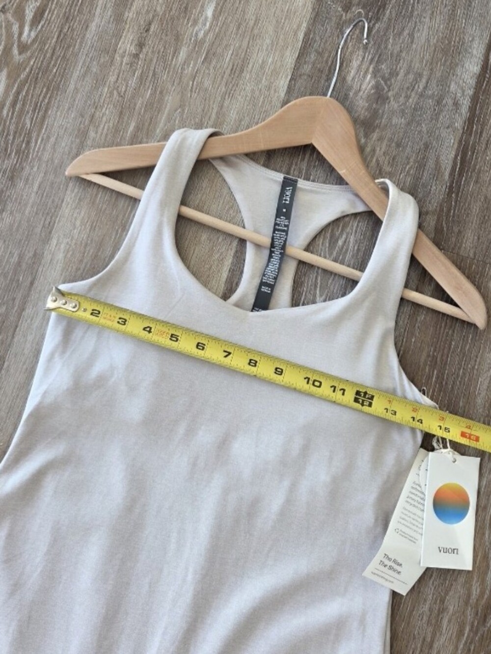 Vuori Halo Racerback Dress Sundress  NWT Ecru Heather Athleisure Casual - Picture 4 of 11